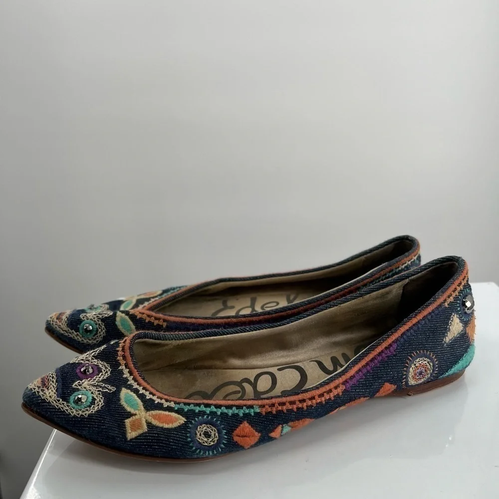 Sam Edelman Devon Denim Flats Ladies Size 4M
